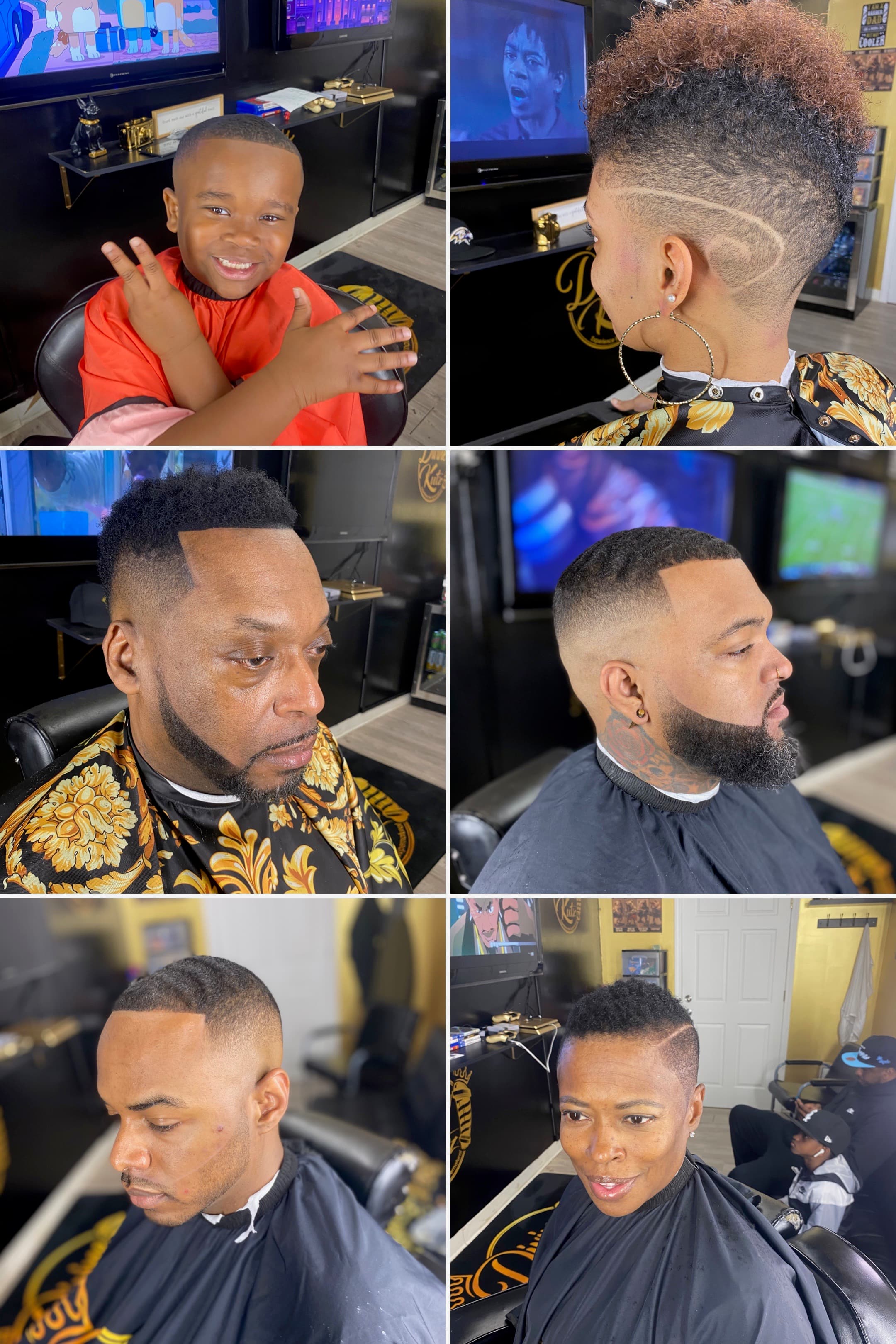 Signature cuts collage — Divine Kutz Charlotte